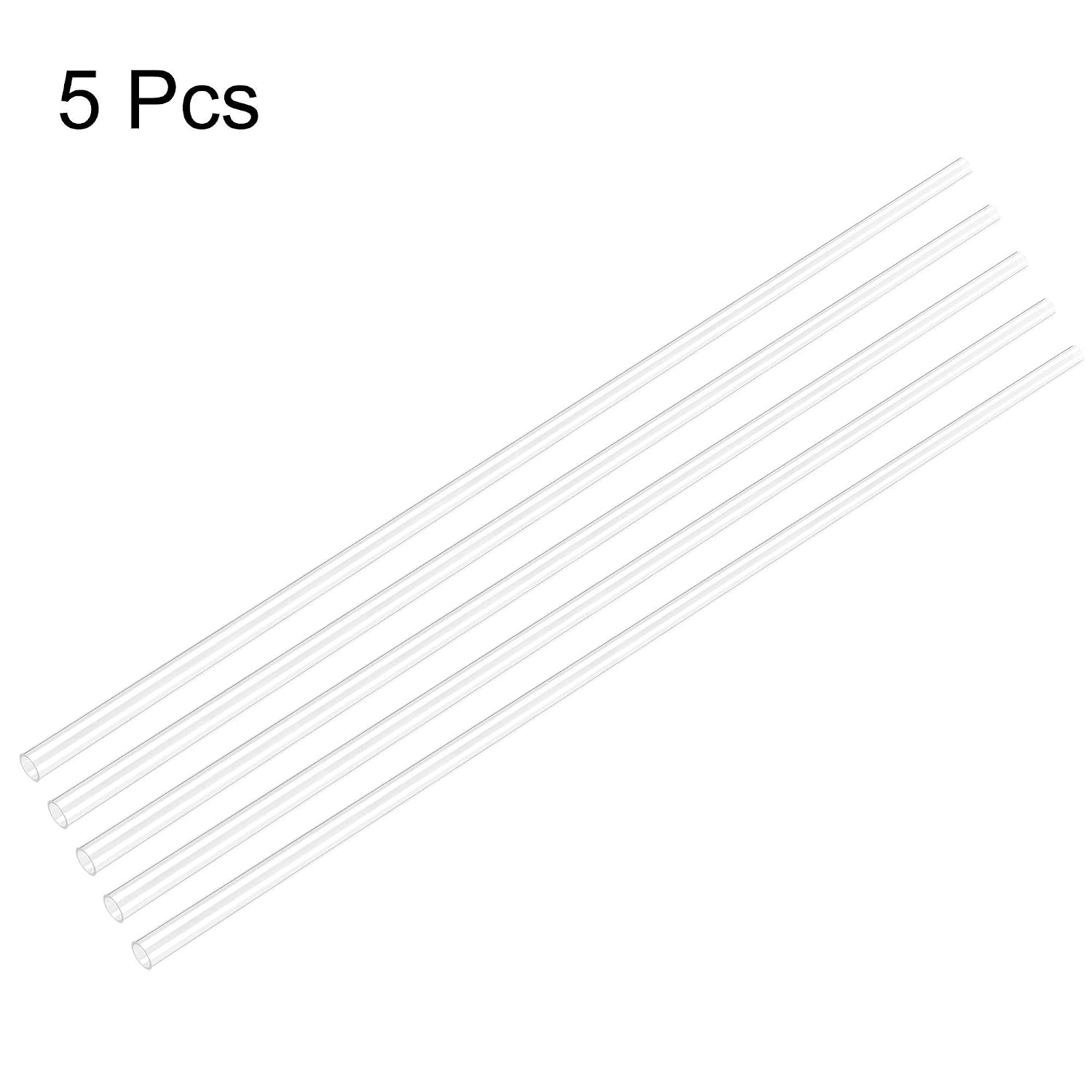 sourcing map 5pcs Clear Rigid Tubing 5mm(3/16'') ID x 6mm(1/4'') OD x 1.64Ft Length Round Plastic Polycarbonate Tube - Image 5