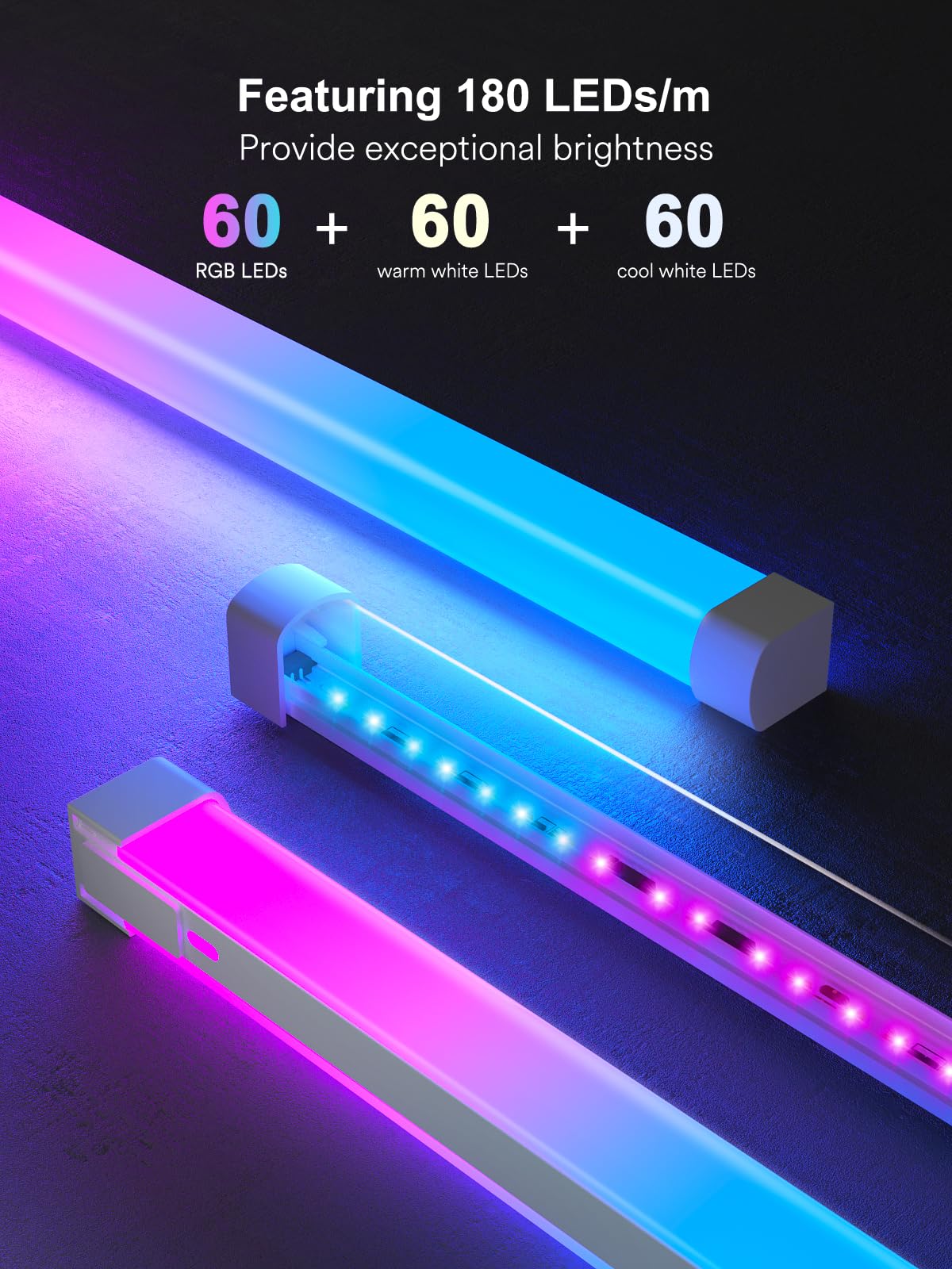 Segmented Led Strips Mua Smart LED Strip Lights, RGBCW LED Strip Lights Work with Alexa ...