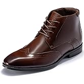 Holy dove Mens Dress Boots,Premium Leather Oxfords,Formal Lace-Up Business Boots for Men