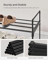 SONGMICS 2-Tier Shoe Rack Storage Organiser 30x92x34 cm Black LSA12BK view 5