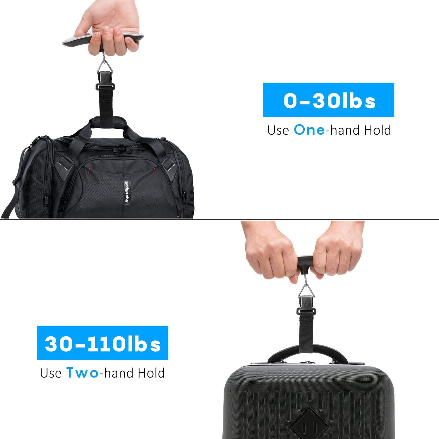  | Digital Luggage Scale Gift for Traveler Suitcase Handheld Weight Scale 110lbs | Luggage Scales