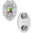 Autism Awareness Pin - Lapel Pin Style Double Clutch Police Badge Shape With Puzzle Symbol - Express Yourself