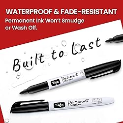 Permanent Markers Fine Tip, 30 Pack Black
