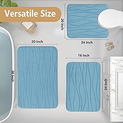 Buganda Memory Foam Bathroom Rug Mat 30x20, Extra