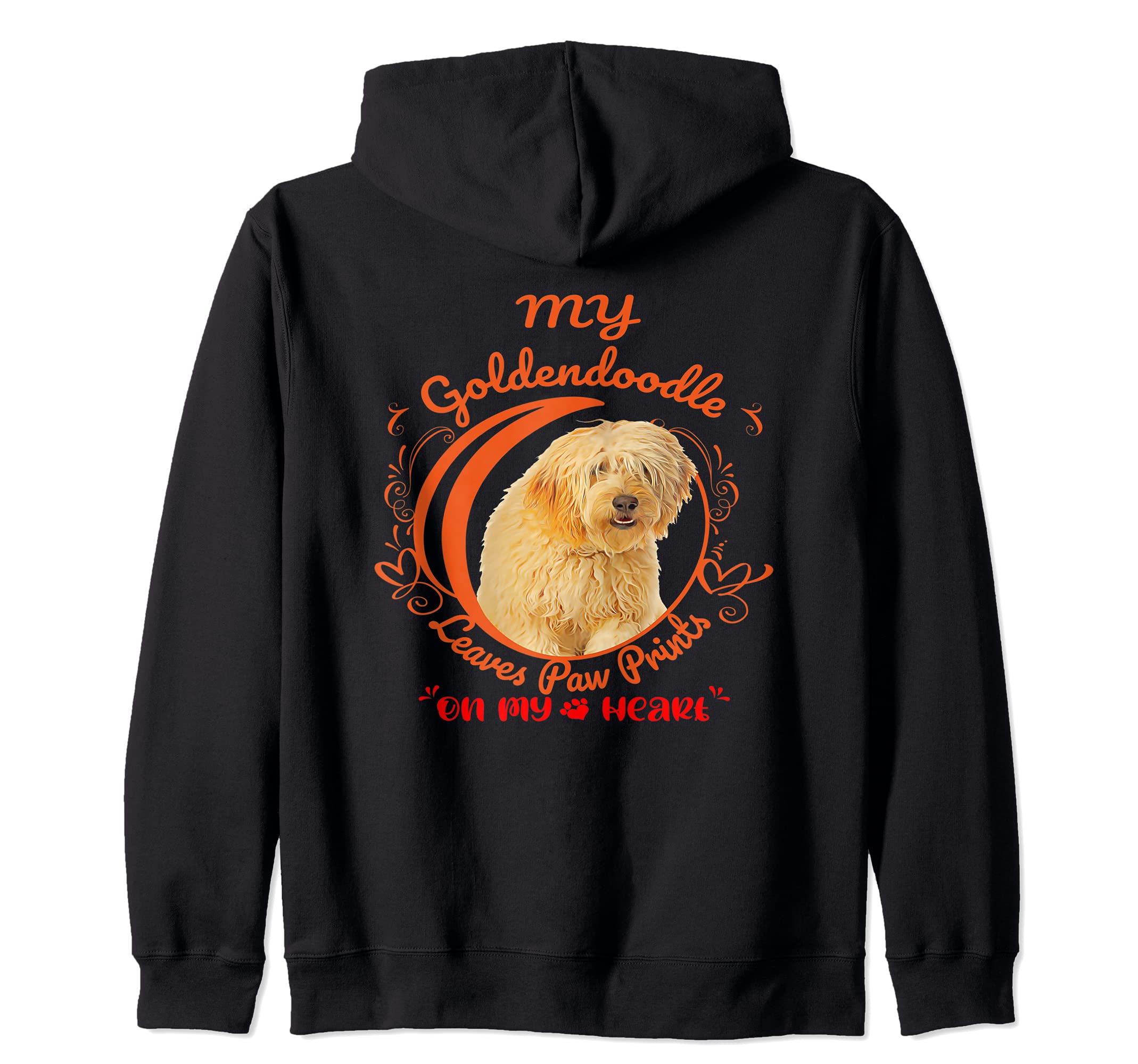 Goldendoodle Dog Owner Design Paw Prints On My Heart Zip Hoodie