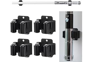 FLURSAILE Adjustable Lightsaber Wall Mount Vertical Display Stand Horizontal Light Saber Holder for Star Wars Lightsabers Luke Skywalker lightsaber Darth Vader lightsaber Ludosport lightsaber (Black 4pcs)