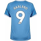 Haaland Man City Home Men’s Soccer Jersey Fan Version Short Sleeve Shirt for Game Day, Training, or Casual Wear 2025/26