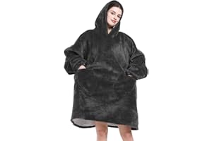 KINISA Sherpa Wearable Blanket Hoodie,Oversized Blanket Hooded, Cozy Soft Plush Hooded Blanket for Adult, Warm Christmas Birthday Gifts for Women Stuff Teen Girl Gifts