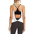 Mippo Womens Open Back Workout Tops Sleeveless Halter Gym Athletic Tank Tops Loose Fit