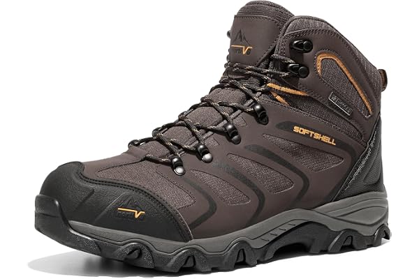 NORTIV 8 Men's Ankle High Waterproof Hiking Boots Outdoor Lightweight Shoes Backpacking Trekking Trails ARMADILLO