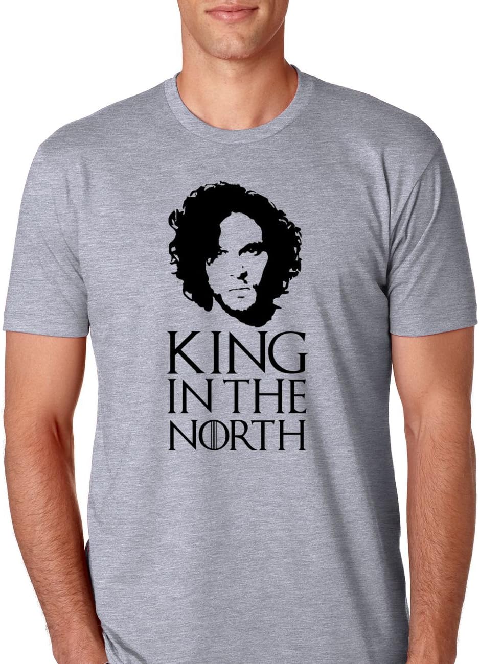 NorthStarTees Game of Thrones John Snow King in The North Mens T-Shirt