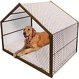 Ambesonne Basketball Wooden Dog House, Cartoon Classical Balls Competition Scoring Professional Tournament, Indoor & Outdoor 