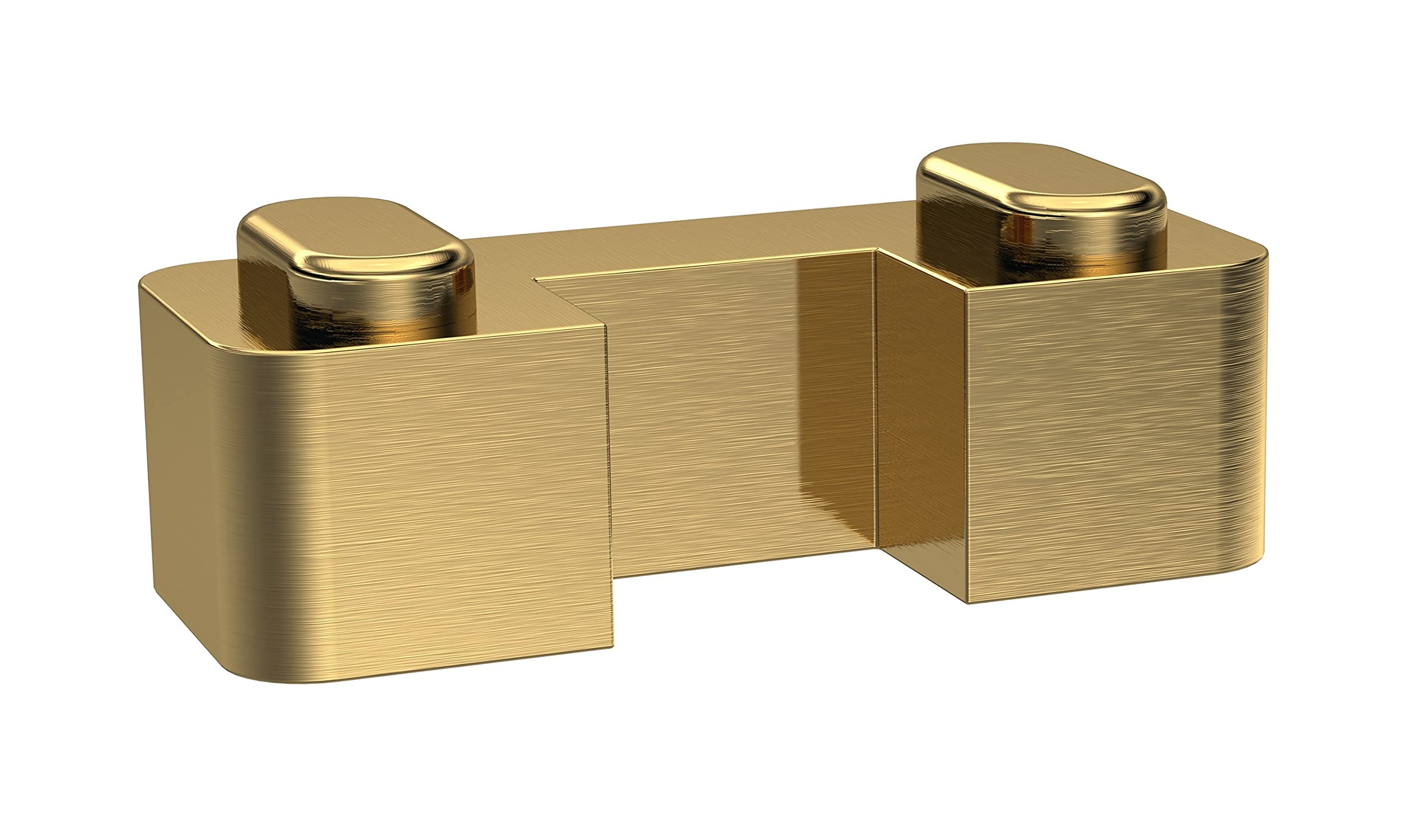 nuie WRSF017 Accessory Modern Bathroom Wetroom Screen Horse Shoe Support Foot, 45mm x 45mm x 25mm, Brushed Brass