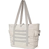 XINFULLWOL Travel Tote Bags for Women - Foldable Beach Bag Waterproof Zipper Gym Sports Shopping Bag with Trolley Sleeve