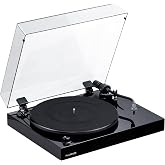 Fluance RT82 Reference High Fidelity Vinyl Turntable Record Player with Ortofon OM10 Cartridge, Speed Control Motor, High Mass MDF Wood Plinth, Vibration Isolation Feet - Piano Black