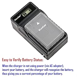 Kastar 1-Pack LP-E5 Battery and LCD AC Charger
