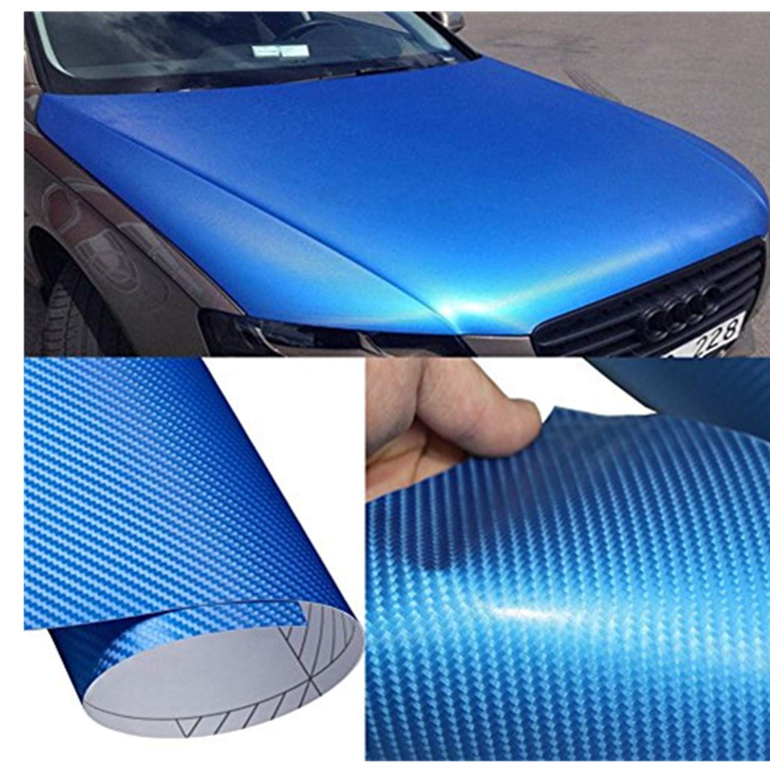 Automotive Mioke 2PCS 6D Carbon Fibre Vinyl Adhesive Wrap Automotive Mioke 2PCS 6D Carbon Fibre Vinyl Adhesive Wrap