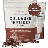 Live Conscious Collagen Peptides Powder - Chocolate Collagen Powder - Hair, Skin, Nail, and Joint Support - Type I & III Grass-Fed Collagen Supplements for Women and Men - 30 Servings - 15oz