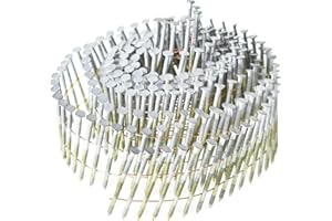 marddpair 15 Degree Coil Siding Nails 1-1/2-Inch x .092-Inch Collated Wire Coil Nails Full Roundhead Hot-dipped Galvanized 36