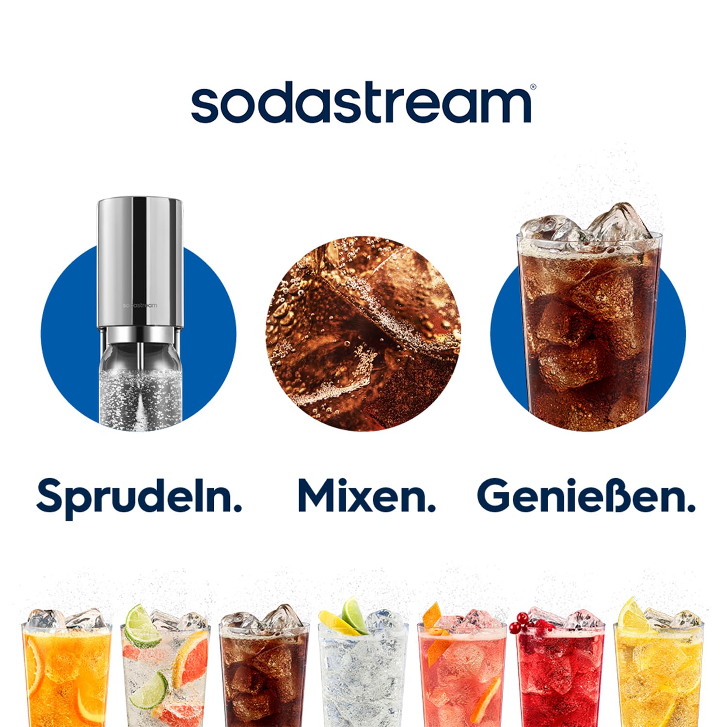 Sodastream ENSO Wassersprudler, Edelstahl Wassersprudler mit Quick Connect CO2-System, inkl. 1 CO2-Zylinder für bis zu 60L Sprudelwasser und 1 ENSO Sprudlerflasche, Sprudelwasser Maschine, Silber 7