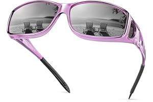 URUMQI Polarized Sunglasses Fit Over Glasses for Men Women, Wrap-around Driving Sunglasses 100% UV Protection