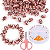 AIEX 100pcs American Football Beads for Jewelry Making, 18mm Acrylic Beads Sport Pony Beads with Crystal Elastic Rope and Scissors for DIY Necklace Earring Bracelets Making Party