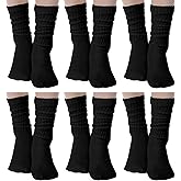 Bencailor 6 Pairs Women Slouch Fuzzy Socks Warm Cotton Scrunch Boot Winter Fluffy Slipper Socks