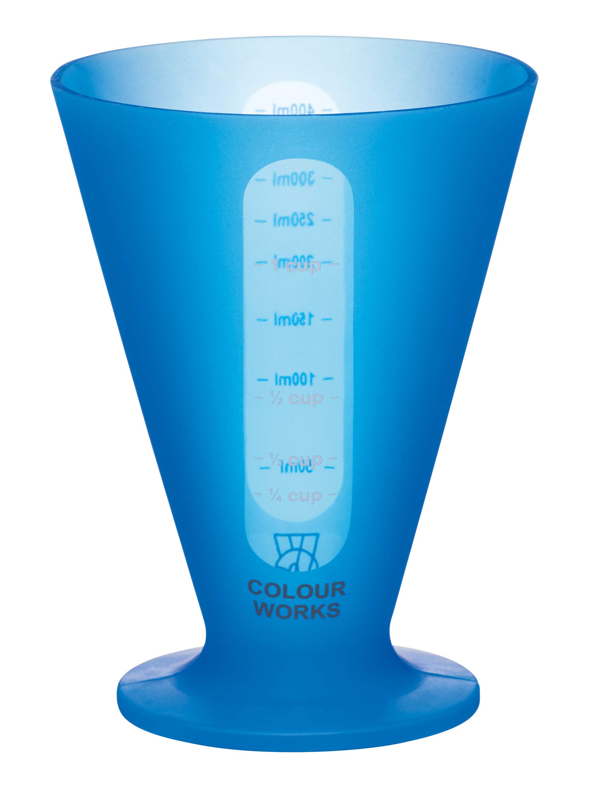 Colourworks Silicone Measuring Cup for Liquid and Dry Ingredients, Blueberry, 400 ml/1 Cup