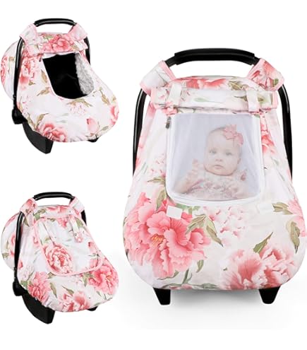 JLIKA Baby Car Seat Canopy Cover - Infant Canopy Cover For