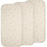 mushie Water Repellent Changing Pad Liners | Cotton (Bees Combo) | 3 Pack, Water repellent, Machine washable, Fits in diaper bag
