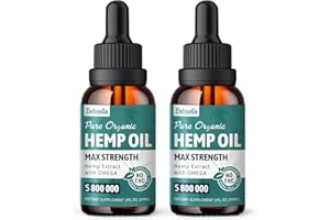 ZIEHOOGE Hemp Oil Organic for Relax (2 Pack) - Maximum Strength Hemp Seed Tincture- 100% Natural Drops - USA Hemp Oils Nutritional Supplements Grown & Made in USA Vegan