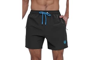 APTRO Men's Swim Shorts Swim Trunks 5" Quick Dry Bathing Suits Swimwear with Zipper Pockets