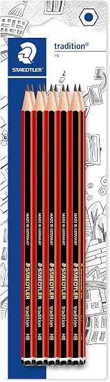 Staedtler 110HBK10D Tradition Graphite Pencil Pack of 10 HB Lead 2 mm