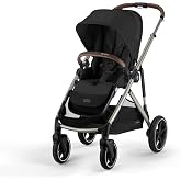 Gazelle S Stroller &ndash; Taupe Frame with Moon Black Seat
