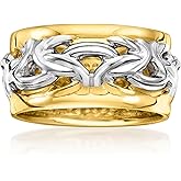 Ross-Simons Italian 2-Tone Sterling Silver Byzantine Ring