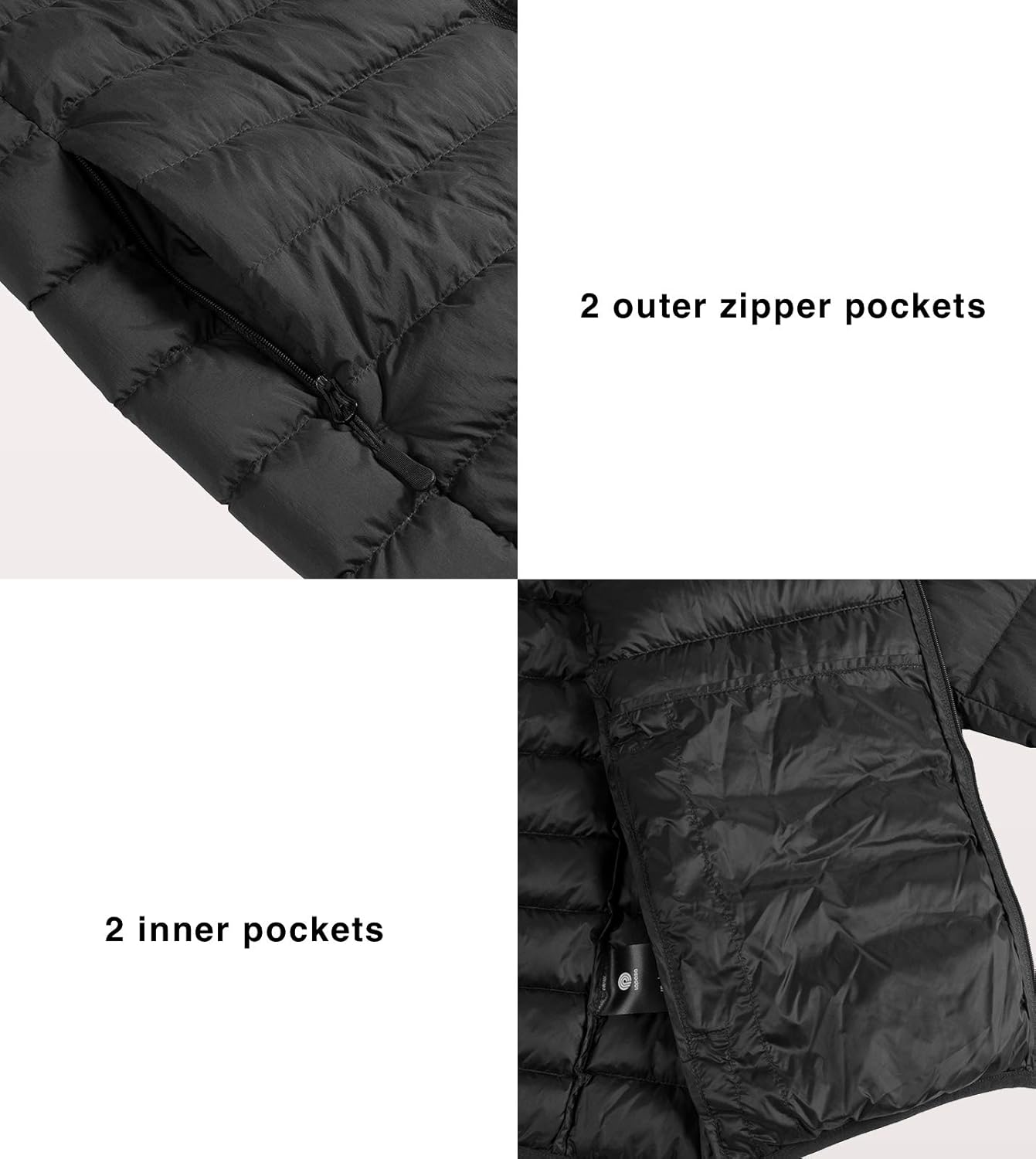 LAPASA Men's Hooded Down Jacket Lightweight Packable Winter Coat Water-Resistant M54 at  Men’s Clothing store