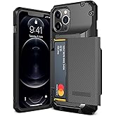 VRS DESIGN Damda Glide Pro Phone Case for iPhone 12 Pro Max, with [4 Cards] Premium Sturdy [Semi Auto] Credit Card Holder Slo