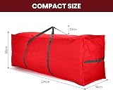 Vinsani 7ft/9ft Christmas Tree Storage Bag Waterproof Dustproof 124x30x50cm Red view 4