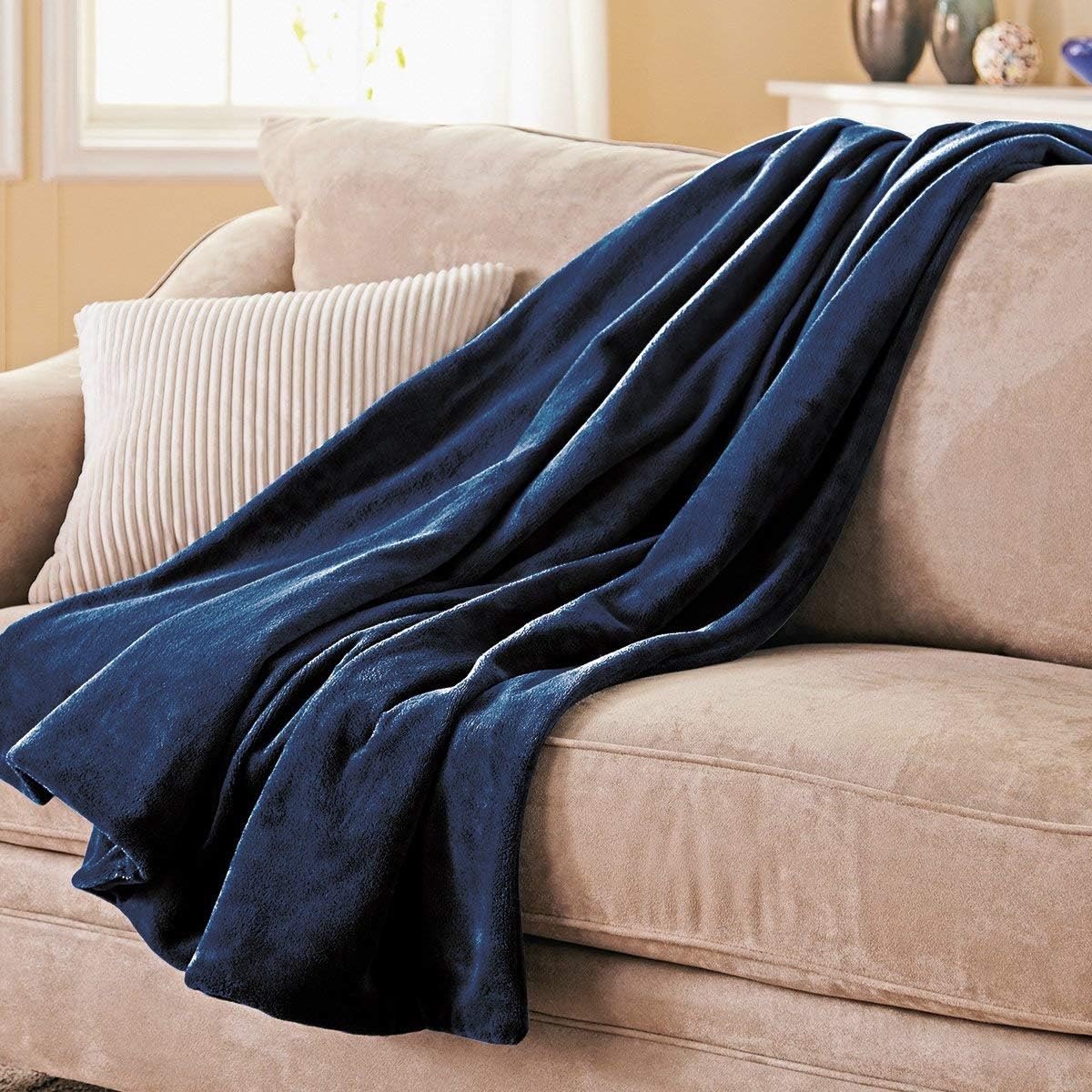 Sunbeam Heated Throw Blanket | Microplush, 3 Heat Settings, Royal Blue - TSM8TS-R505-25B00: Home & Kitchen