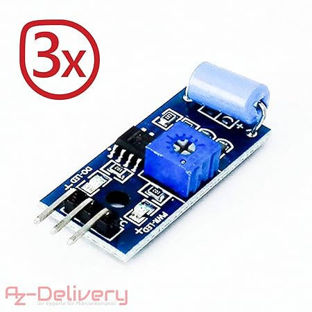 AZDelivery ????? 3 x SW420 Vibration Schüttel Erschütterung Sensor Modul für Arduino