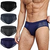 HOOFESAN Men's Underwear Pack Briefs- Breathable Built-in with 3D Pouch Comfortable Underwear for Men