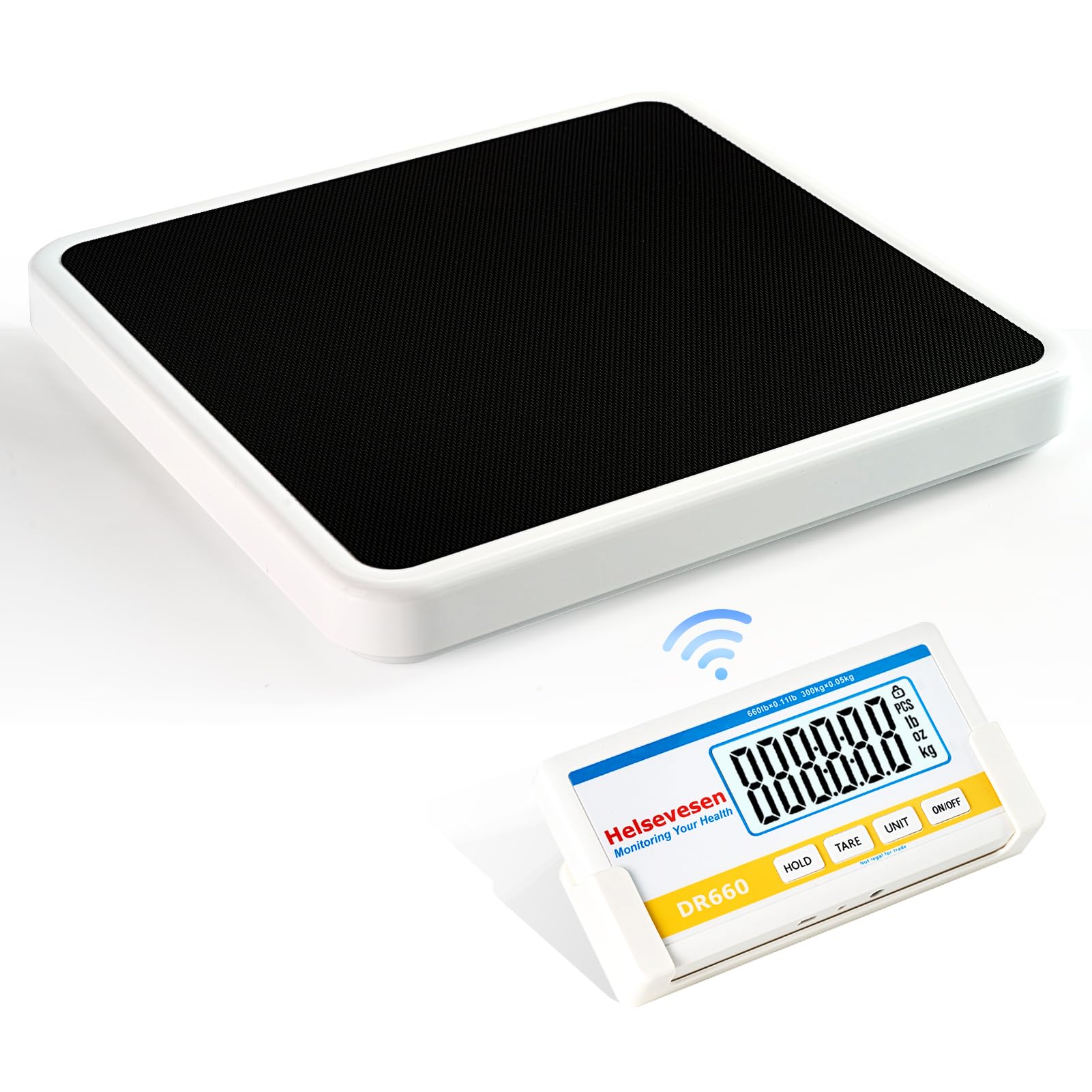 Photo 1 of Helsevesen Medical Scale, Wireless Display 660 lb Bariatric Body Weight Scale, Physician Scale with 12.5" x 12.9" Platform, Remote Display Scale, Wrestling Scale, Floor Scale, Gym Scale
