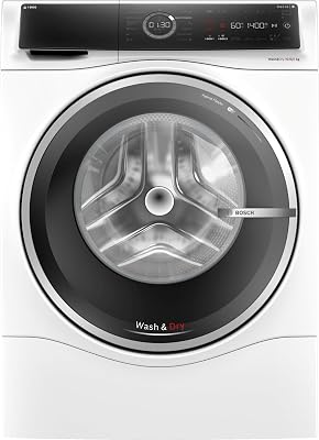 Lavadora-secadora Bosch, 10,5/6 kg, Série 8, Dosagem Automática, Silêncio, Home Connect, AutoSecagem, Branco, WNC254A0ES