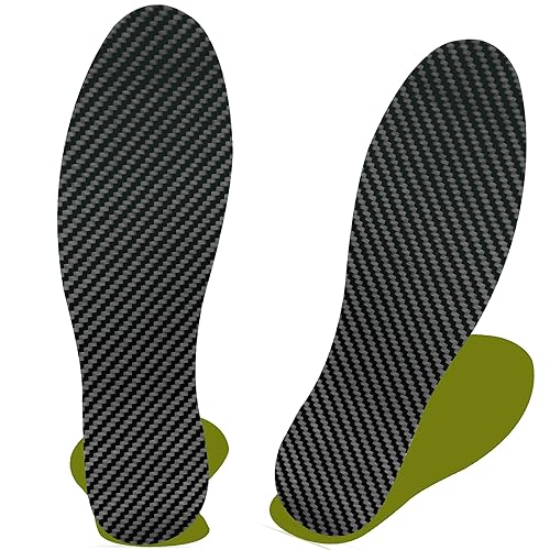 Carbon Fiber Insole(1 Pair), Carbon Fiber Foot Plate for Hallux Rigidus,  Limitus, Turf Toe, Arthritis, Fractures, Rigid Sole Shoe Insert for Sports, 