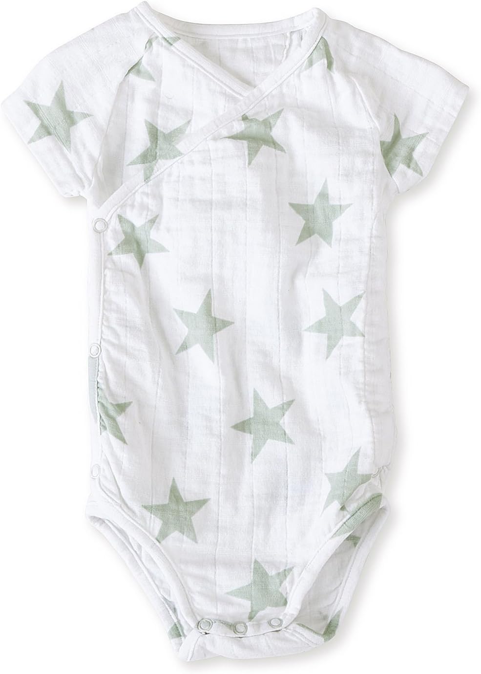 Aden + Anais – 2366 Bodysuit Medium Silver Star Short Sleeved 0-3 Months