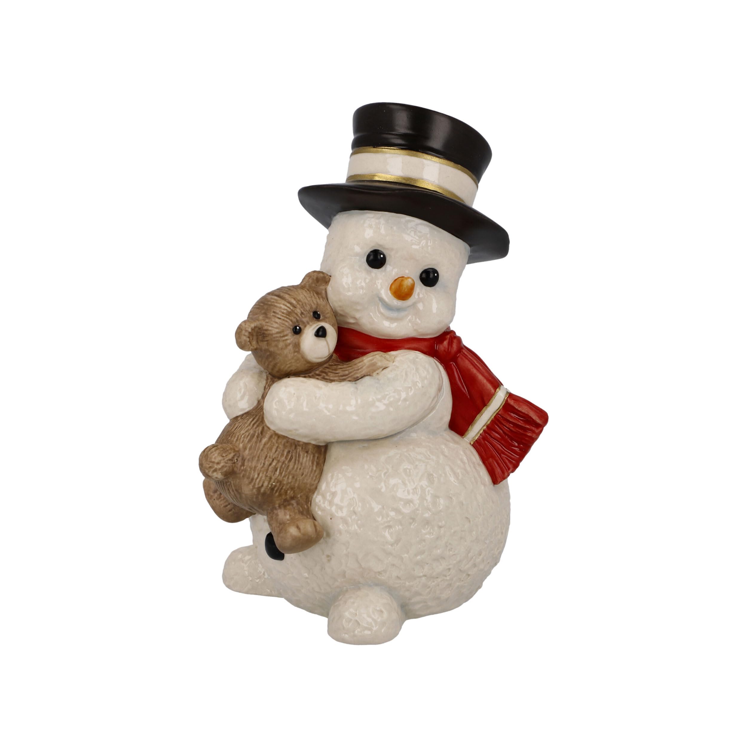 Goebel Snowman Figurine My Cuddly Friend, Made of Porcelain, Height 12 cm, 66-704-16-1