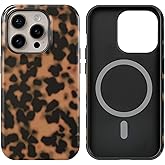 BayPastel X for iPhone 14 Pro Max Case Design Strong Magnetic Cute Slim [Compatible with MagSafe] Wireless Charging Phone Case 2 in 1 Shockproof Heavy Duty Protection Cover 6.7",Turtle Shell