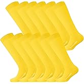 Haysandy 12 Pairs Youth Socks Bulk Soccer Football Softball Baseball Socks for Athletic Girls Kids Youth Adults Team Sport
