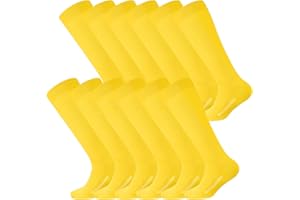 Haysandy 12 Pairs Youth Socks Bulk Soccer Football Softball Baseball Socks for Athletic Girls Kids Youth Adults Team Sport