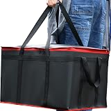Musbus Insulated Food Delivery Bag Black Red Large 40x40x35 cm